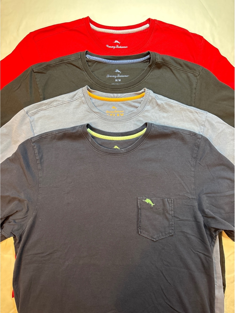 4 Tommy Bahama Men’s M Tee Shirts Lot of 4 Pocket t’s
